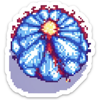 pixel art explosion, retro video game style sticker