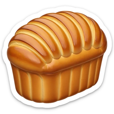 classic French brioche, golden-brown, domed shape, shiny crust, light airy texture, subtle surface ripples, buttery look, traditional round loaf or single bun, soft lighting, subtle shadows, no plate, no knife, no faces, transparent background, emoji scale sticker