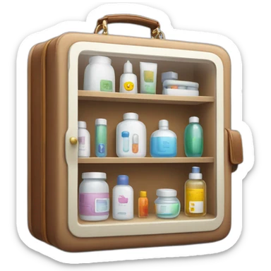 medicine cabinet in a handbag sticker