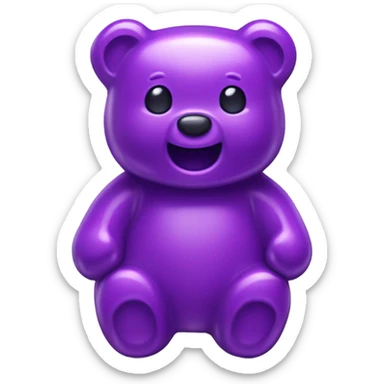 Purple gummy bear sticker