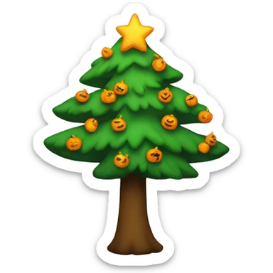 Make me a cute Halloween Christmas tree sticker
