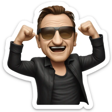 Bono dancing sticker