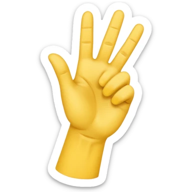 Make a YVL hand emoji doing the YVL hand signal sticker