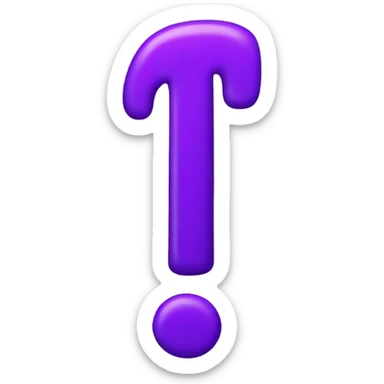 Purple exclamation mark sticker