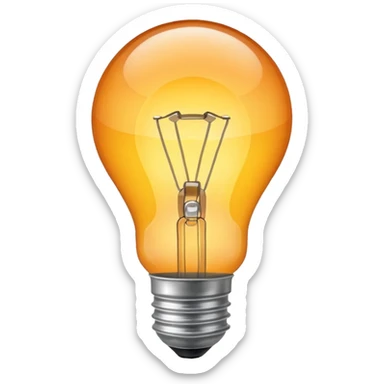 a light bulb being sticker