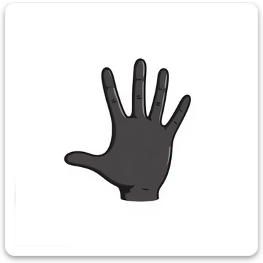 stylized symmetrical hand in doodle style, square format, suitable as emoji for music marketing course cover sticker