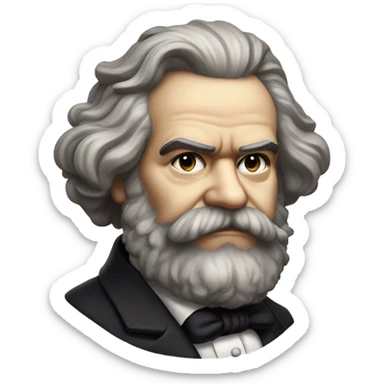 Karl Marx portrait sticker