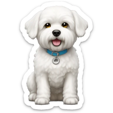 Bichon white dog sticker