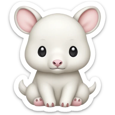 GENERATE ME A MOMONGA WHITE ANIMAL  FROM CHIIKAWA sticker