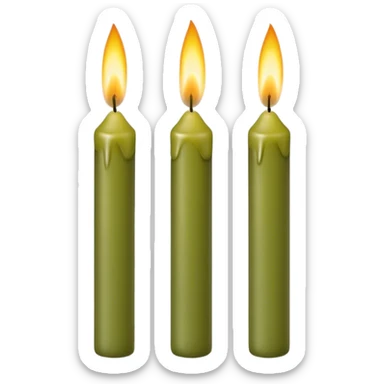 Olive color candles sticker