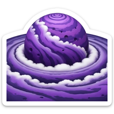 purple planet sticker