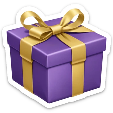 purple noel giftbox sticker