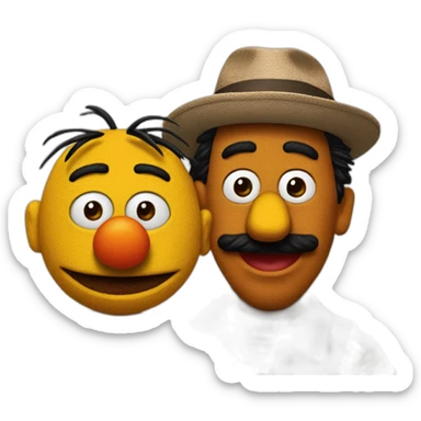 Bert en ernie sticker