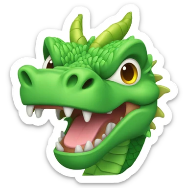 chinese green dragon, bored sticker