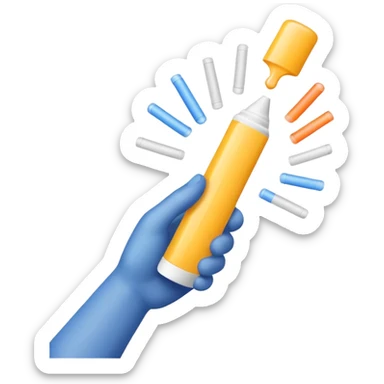 Throwing glue stick  sticker