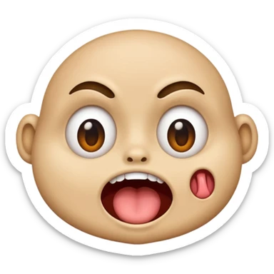 Uma junção destes dois emojis 🤪🤤 sticker