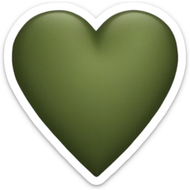 Militar green heart sticker