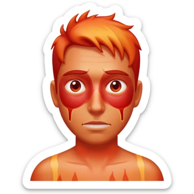 sunburn person emoji  sticker
