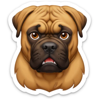 A bullmastiff as a legend sticker
