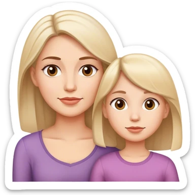 Mom and daughter  sticker