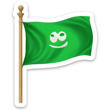 green flag came sticker