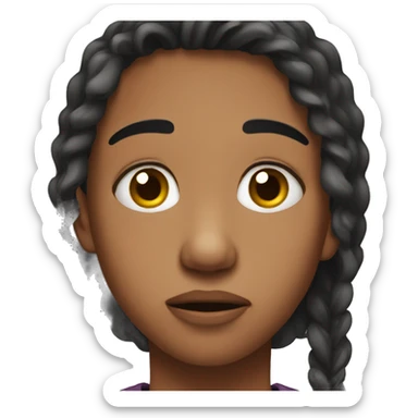 crying bi racial teenager  sticker