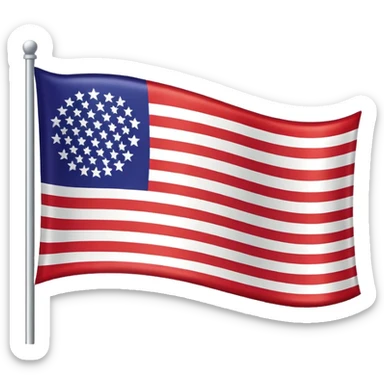 A horizontal flag w sticker
