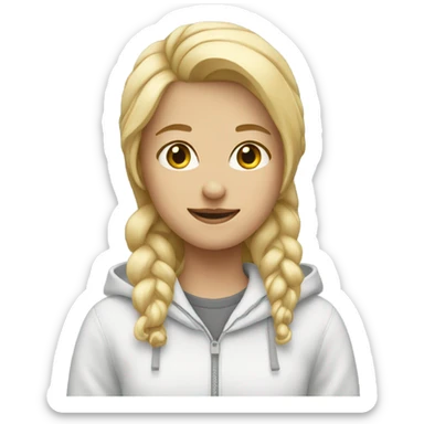 blonde girl with sneakers sticker