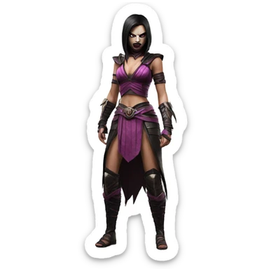 Scared Mileena Mortal Kombat X sticker