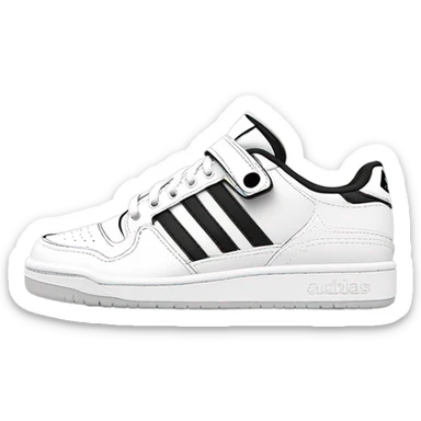 Adidas forum low black white sticker