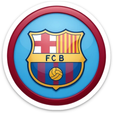 Emoji of fc Barcelona logo sticker