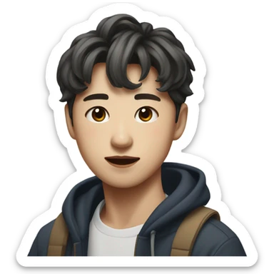Jungwon (Enhypen) as a painter sticker