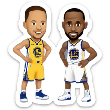 Steph Curry vs Lebron sticker