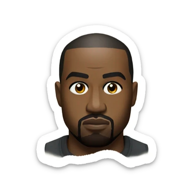 kanye west next to a pile of salt sticker