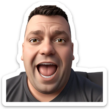 meme portrait of boy indoors sticker