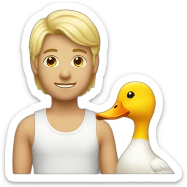 boyfriend blond with duck sticker