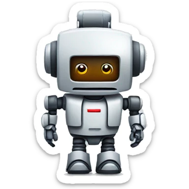 pixel robot as a recruiter sticker