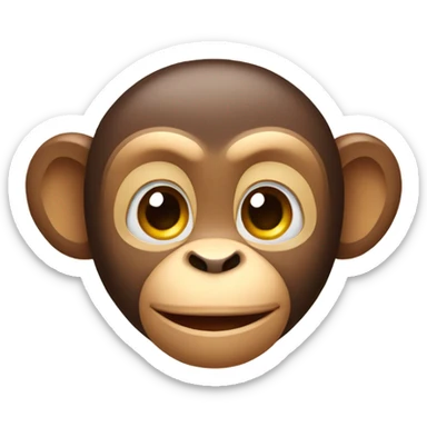 a cute monkey with bows sticker
