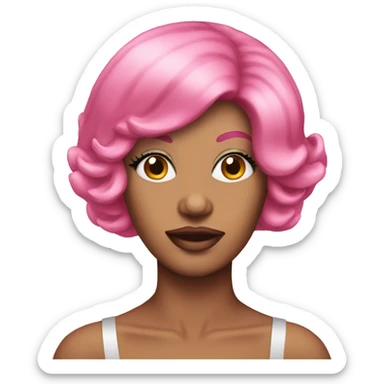 Drag queen with a pink wig  sticker