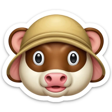 Cabeza del planeta Saturno con cuerpo de vaca y pies de humano sticker