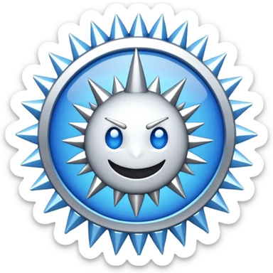 the discord verifed checkmark  which is a circle and has a spikey border sticker