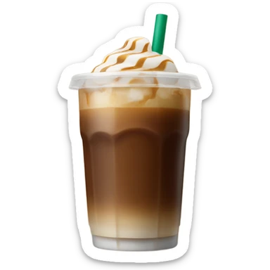 Starbuck ice coffee with ice cubes sticker