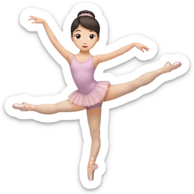 barre fix Asian girl ballet  sticker