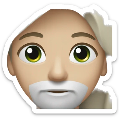 Такса коричневая с зелеными глазами sticker