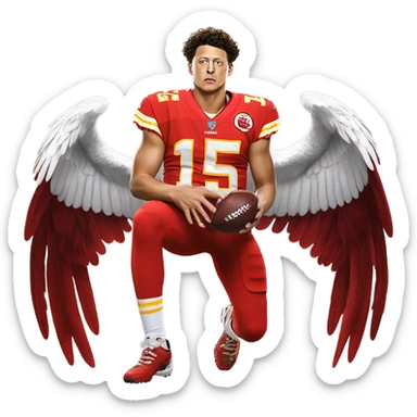 Patrick Mahomes being eaten by an eagle sticker