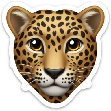 Leopard heart sticker