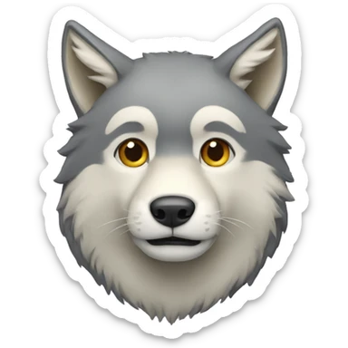 Un chat loup sticker
