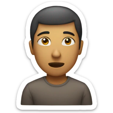 Person holding their breathe in  sticker