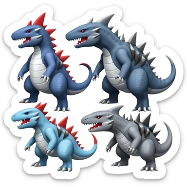 Amaura-Garchomp-Gabite-Aggron-Pokémon (full body) sticker