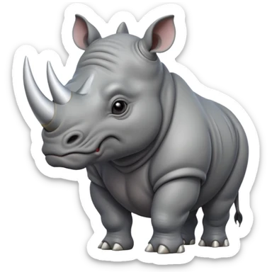 angry rhinoceros sticker